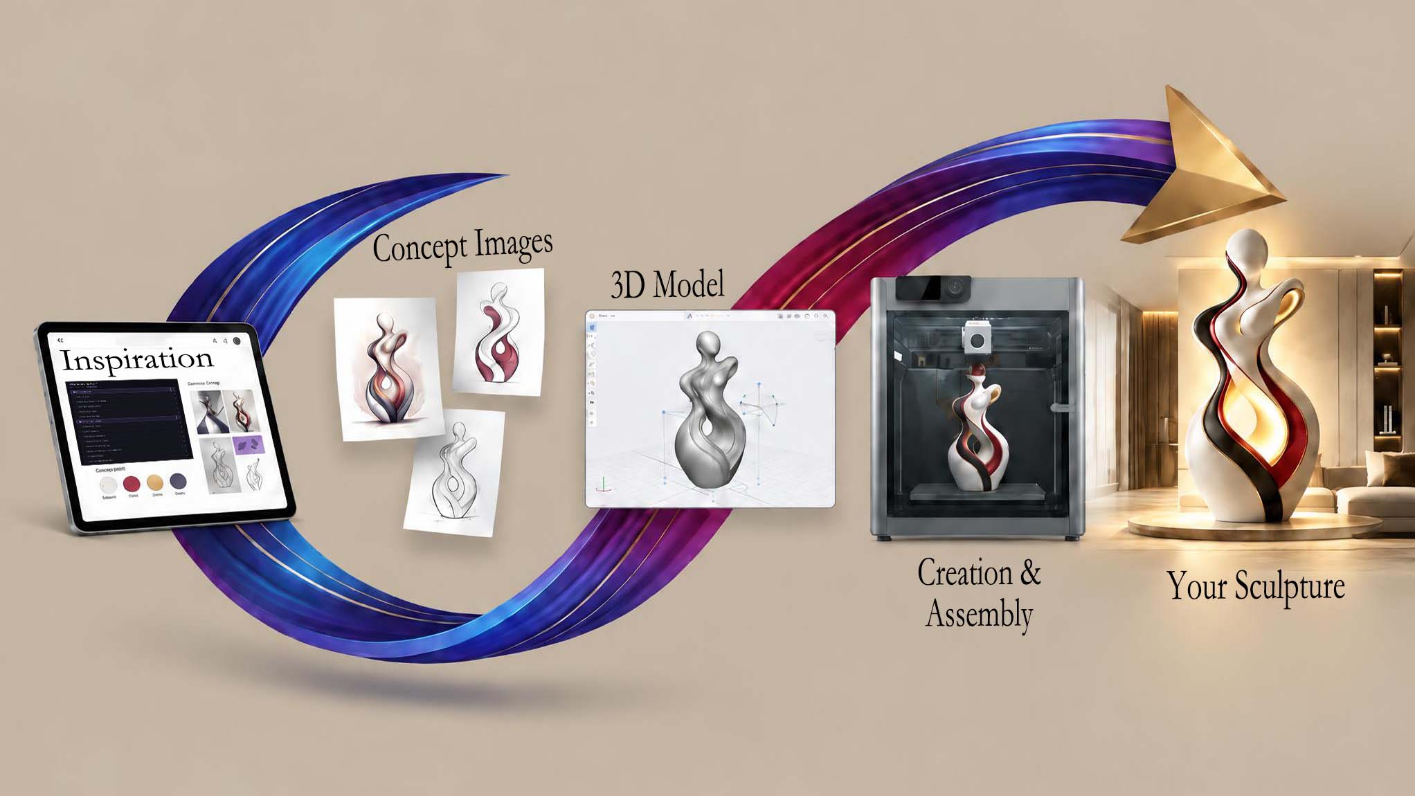 The Kralaxy Design process, from inspiration to finished illuminated sculpture
